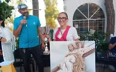Estemporanea di pittura a Villa Bonfiglio, trionfa l'artista favarese Anna Lauricella Luca