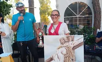 Estemporanea di pittura a Villa Bonfiglio, trionfa l'artista favarese Anna Lauricella Luca